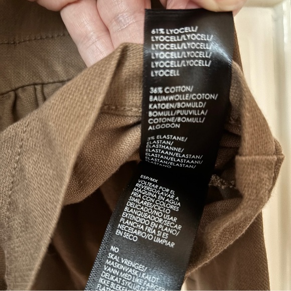 Liverpool Peplum Cargo Utility Jacket Ruffle Peplum Hem Size Small Toffee Brown - Picture 9 of 15